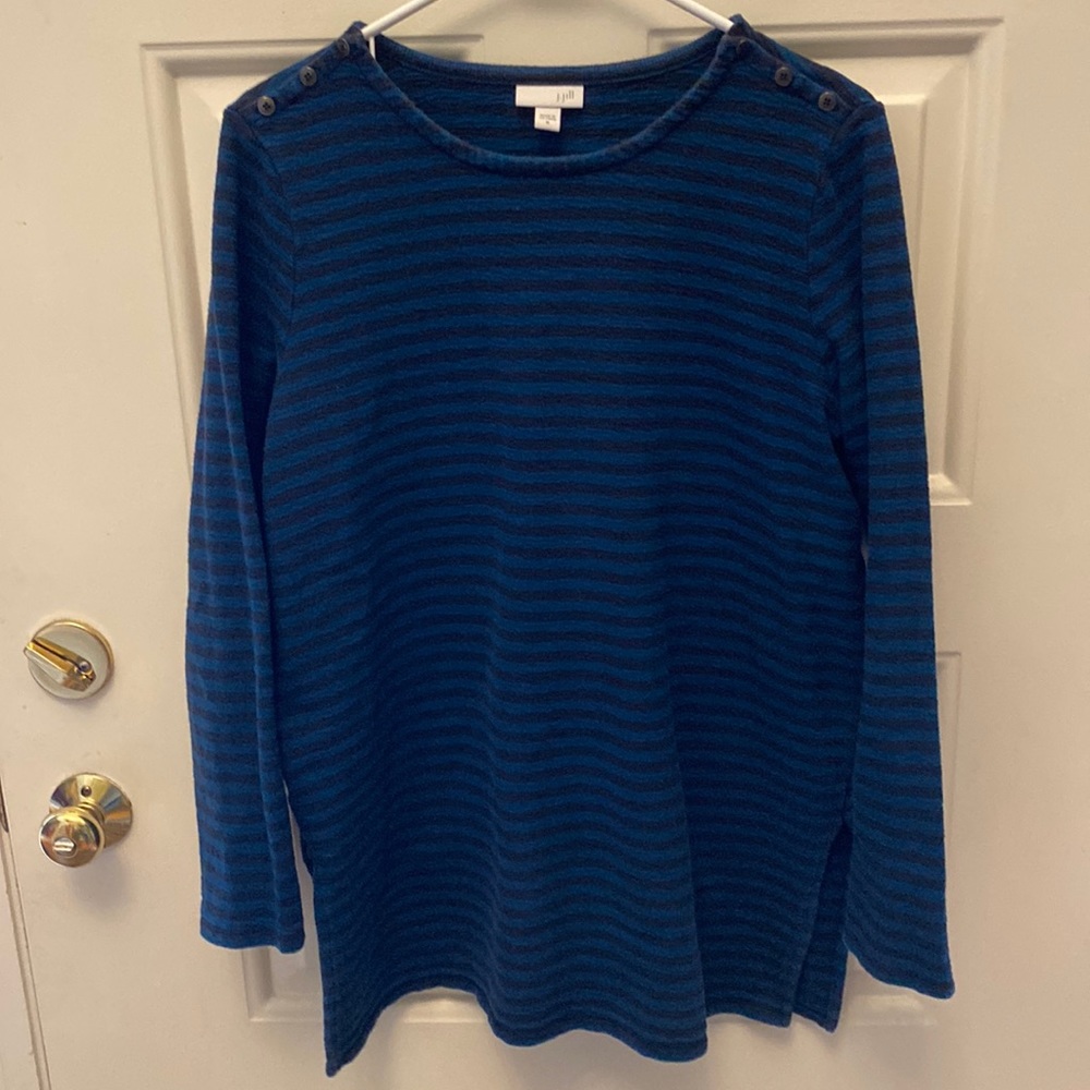J.Jill tunic, navy striped, women's size M
